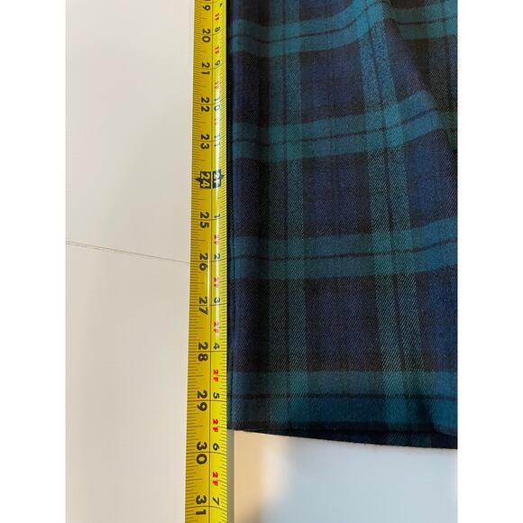 Lands’ End Tartan Plaid Pants Blackwatch Slim Leg Mid Rise Sz 12T Preppy Classic - Picture 9 of 9